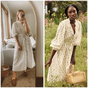 Doen Cream Floral Dress